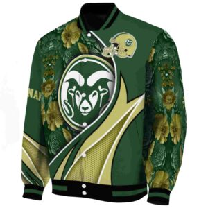 personalized colorado state rams floral print green jacket best selling jacketwow