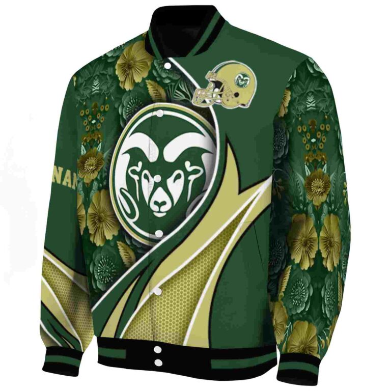 personalized colorado state rams floral print green jacket best selling jacketwow
