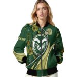 personalized colorado state rams floral print green jacket best selling jacketwow