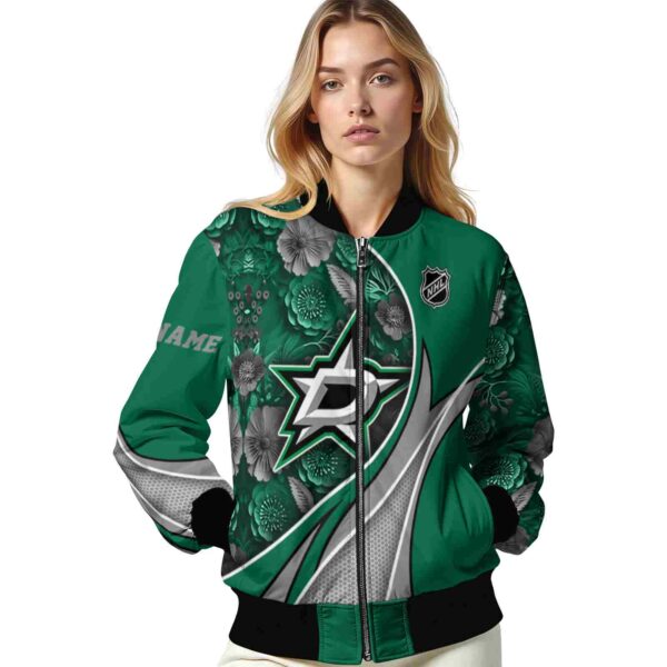 personalized dallas stars floral print green jacket latest model jacketwow