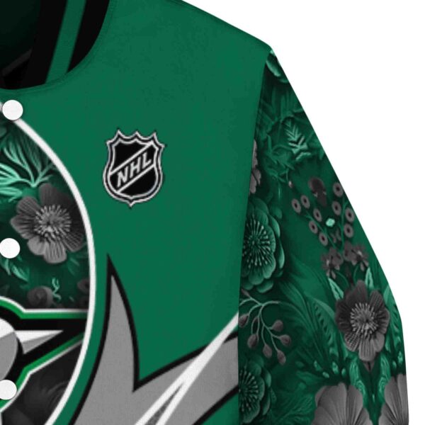 personalized dallas stars floral print green jacket premium grade jacketwow