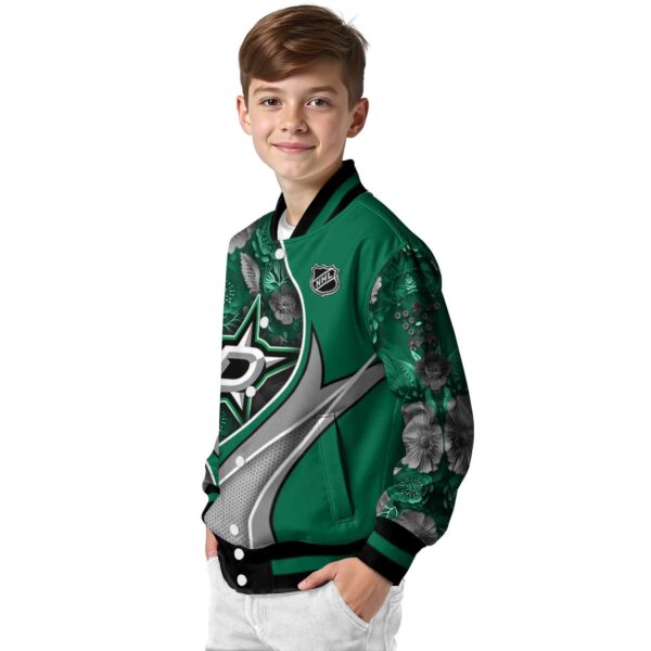 personalized dallas stars floral print green jacket trendy jacketwow