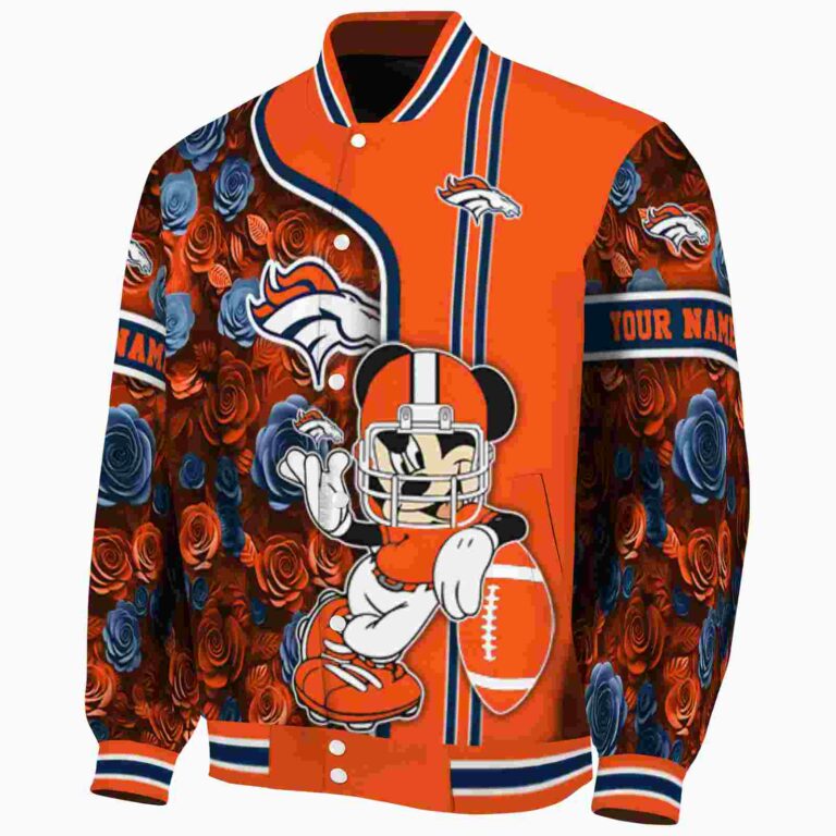 personalized denver broncos rose mickey orange jacket best selling jacketwow