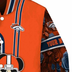 personalized denver broncos rose mickey orange jacket premium grade jacketwow