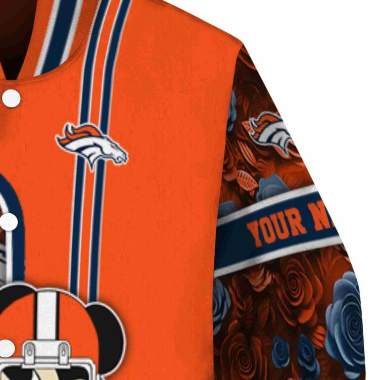 personalized denver broncos rose mickey orange jacket premium grade jacketwow
