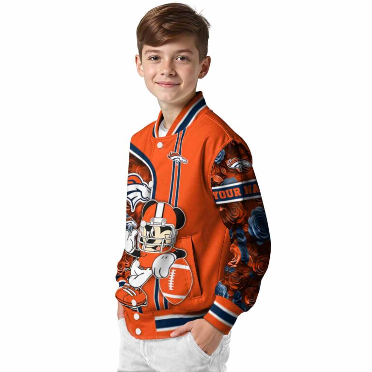 personalized denver broncos rose mickey orange jacket trendy jacketwow