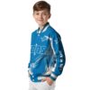 personalized detroit lions flaming football blue white jacket trendy jacketwow