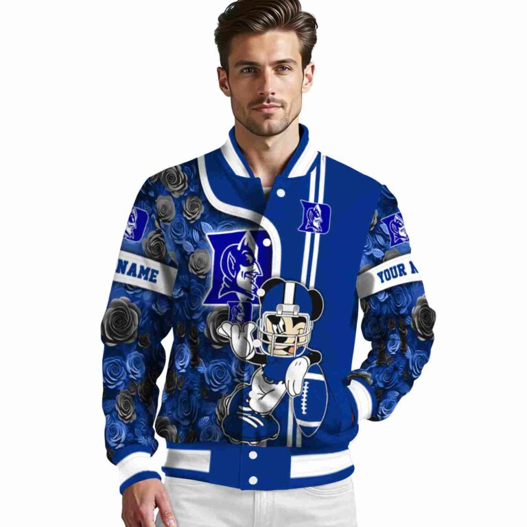 personalized duke blue devils rose mickey blue jacket high quality jacketwow