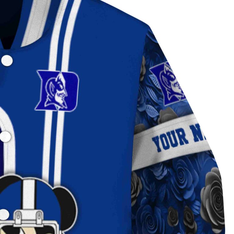 personalized duke blue devils rose mickey blue jacket premium grade jacketwow