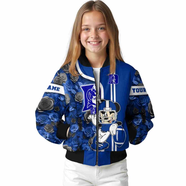 personalized duke blue devils rose mickey blue jacket top rated jacketwow