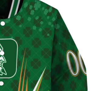 personalized duke blue devils shamrock pattern green jacket premium grade jacketwow