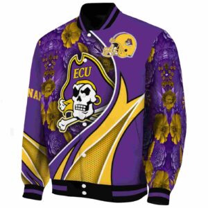 personalized east carolina pirates floral print purple jacket best selling jacketwow