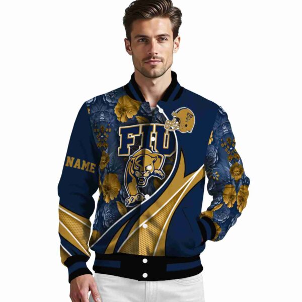 personalized fiu panthers floral print blue jacket high quality jacketwow