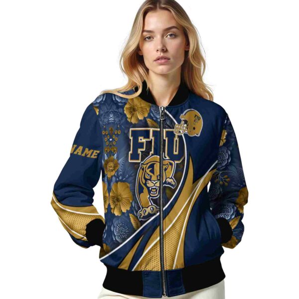 personalized fiu panthers floral print blue jacket latest model jacketwow