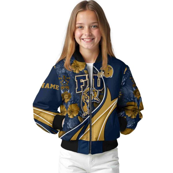 personalized fiu panthers floral print blue jacket top rated jacketwow