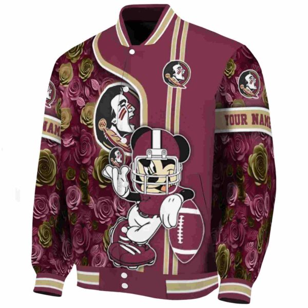 personalized florida state seminoles rose mickey garnet jacket best selling jacketwow