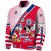 personalized fresno state bulldogs mickey donald goofy red white jacket best selling jacketwow