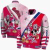 personalized fresno state bulldogs mickey donald goofy red white jacket fashion forward jacketwow