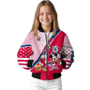 personalized fresno state bulldogs mickey donald goofy red white jacket top rated jacketwow