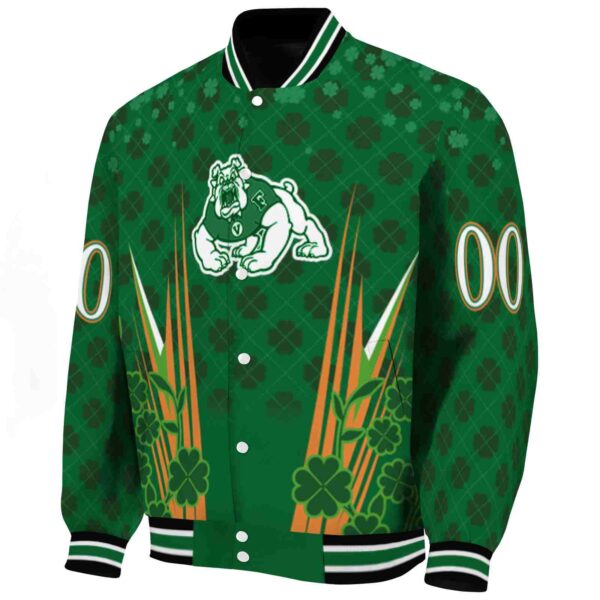 personalized fresno state bulldogs shamrock pattern green jacket best selling jacketwow