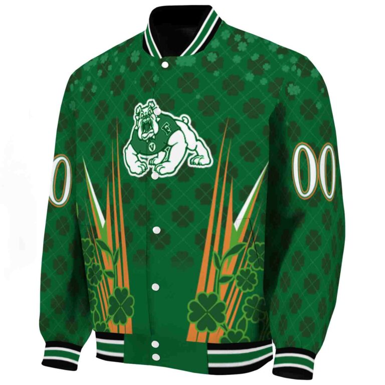 personalized fresno state bulldogs shamrock pattern green jacket best selling jacketwow
