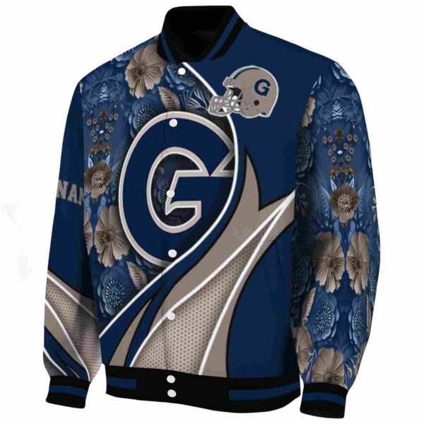 personalized georgetown hoyas floral print blue jacket best selling jacketwow