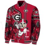 personalized georgia bulldogs rose mickey red jacket best selling jacketwow