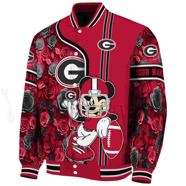 personalized georgia bulldogs rose mickey red jacket best selling jacketwow