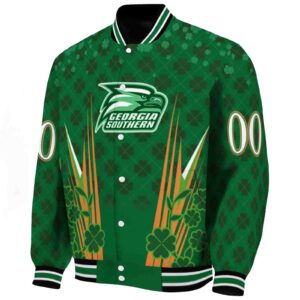 personalized georgia southern eagles shamrock pattern green jacket best selling jacketwow