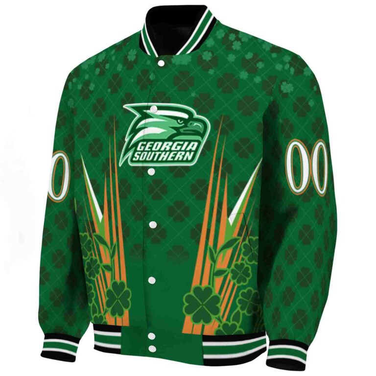 personalized georgia southern eagles shamrock pattern green jacket best selling jacketwow