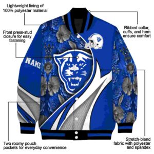 personalized georgia state panthers floral print blue jacket new arrival jacketwow