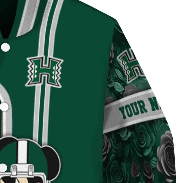 personalized hawaii rainbow warriors rose mickey green jacket premium grade jacketwow