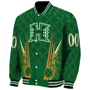 personalized hawaii rainbow warriors shamrock pattern green jacket best selling jacketwow