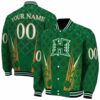 personalized hawaii rainbow warriors shamrock pattern green jacket fashion forward jacketwow