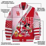 personalized houston cougars mickey donald goofy red white jacket best selling jacketwow