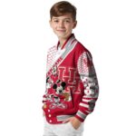 personalized houston cougars mickey donald goofy red white jacket best selling jacketwow