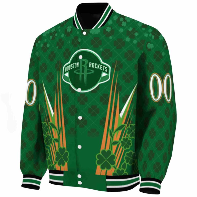 personalized houston rockets shamrock pattern green jacket best selling jacketwow