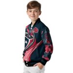personalized houston texans floral print blue jacket best selling jacketwow