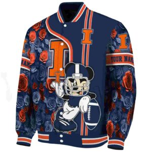 personalized illinois fighting illini rose mickey blue jacket best selling jacketwow