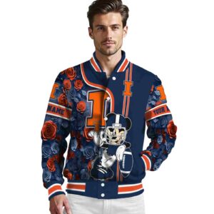 personalized illinois fighting illini rose mickey blue jacket high quality jacketwow