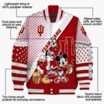 personalized indiana hoosiers mickey donald goofy red white jacket best selling jacketwow