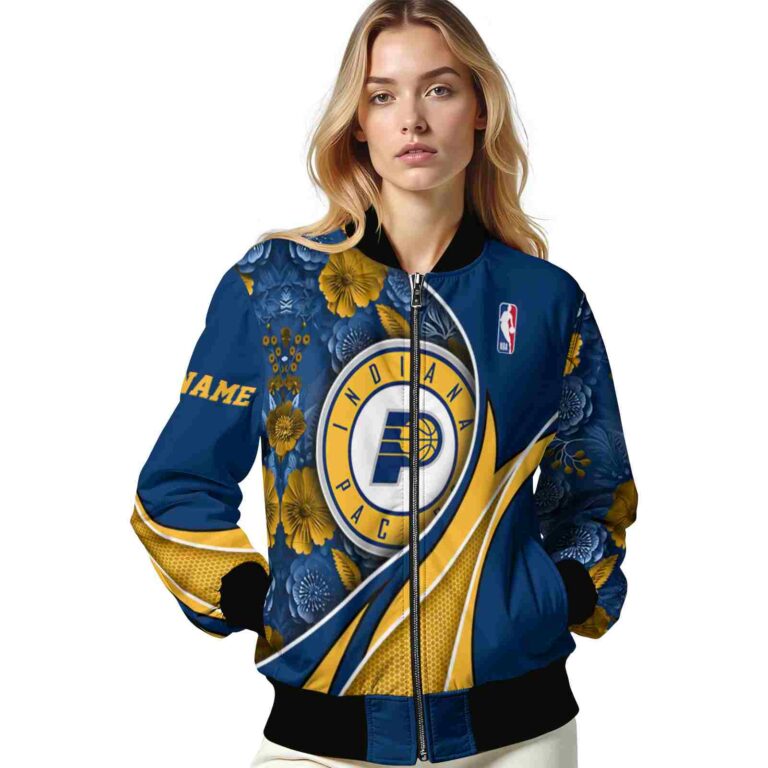 personalized indiana pacers floral print blue jacket latest model jacketwow