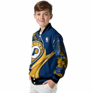 personalized indiana pacers floral print blue jacket trendy jacketwow