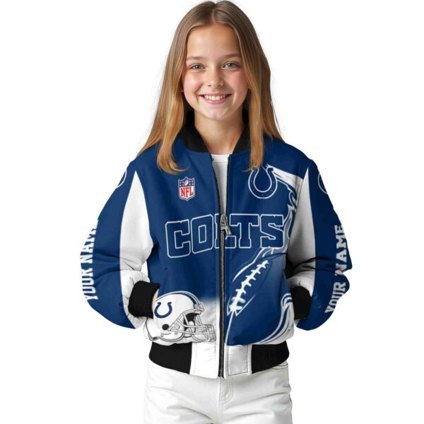 personalized indianapolis colts flaming football blue white jacket top rated jacketwow