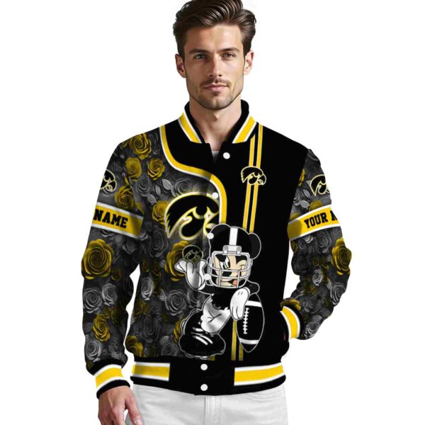 personalized iowa hawkeyes rose mickey black jacket high quality jacketwow