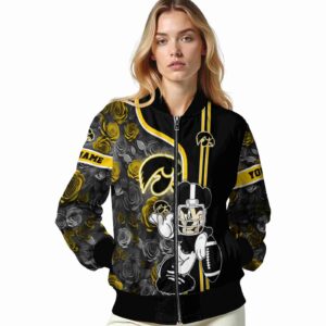personalized iowa hawkeyes rose mickey black jacket latest model jacketwow