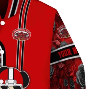 personalized jacksonville state gamecocks rose mickey red jacket premium grade jacketwow