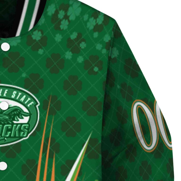 personalized jacksonville state gamecocks shamrock pattern green jacket premium grade jacketwow