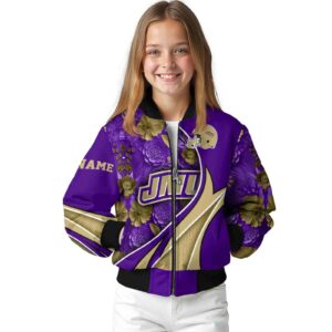 personalized james madison dukes floral print purple jacket top rated jacketwow
