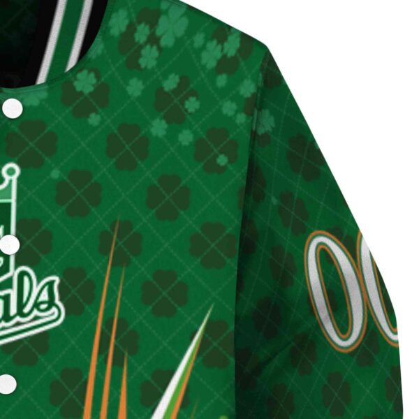 personalized kansas city royals shamrock pattern green jacket premium grade jacketwow